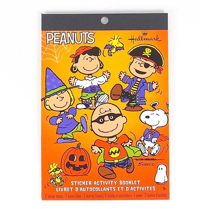 Snoopy Family Halloween Game Sticker Book [Hallmark-Halloween Series] - สติกเกอร์ - กระดาษ สีส้ม