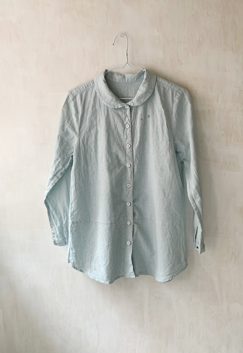 長袖襯衫--閃閃發亮的樹 - 女襯衫 - 棉．麻 