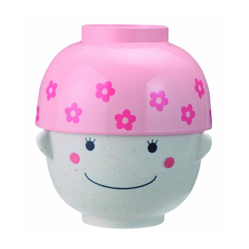 Japanese sunart rice soup bowl set - starry sky girl - Bowls - Pottery Pink