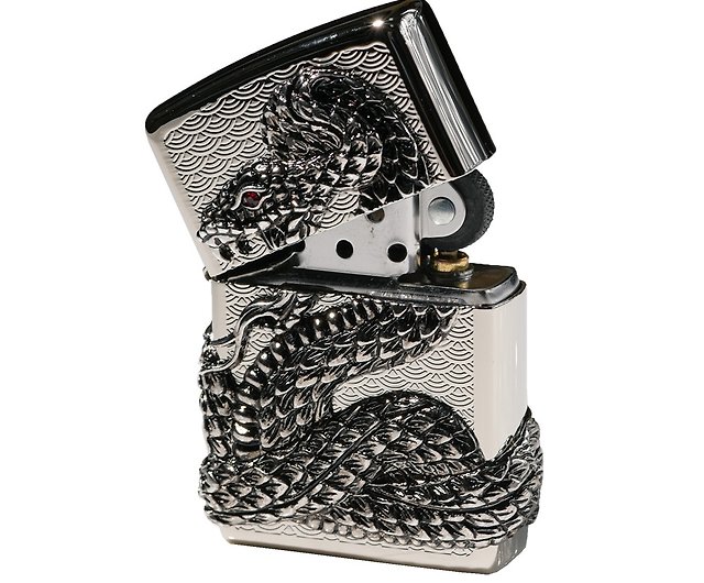 ZIPPO Official Flagship Store] Red Eye Silver Surround Windproof 