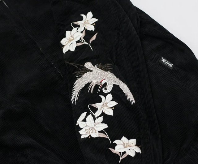 秋冬鶴コーデュロイ刺繍ジャケット - ショップ XRAGE（エックスレージ