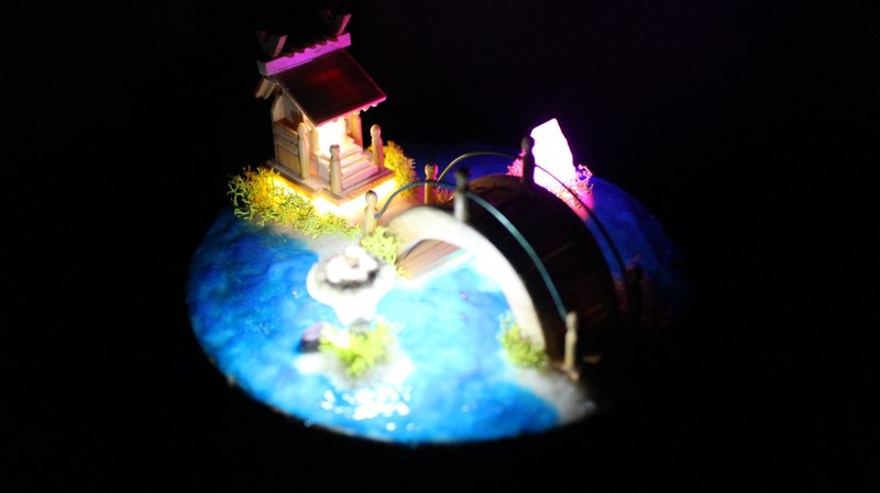箱庭 Healing lamp 弁天社 - 燈具/燈飾 - 其他材質 藍色