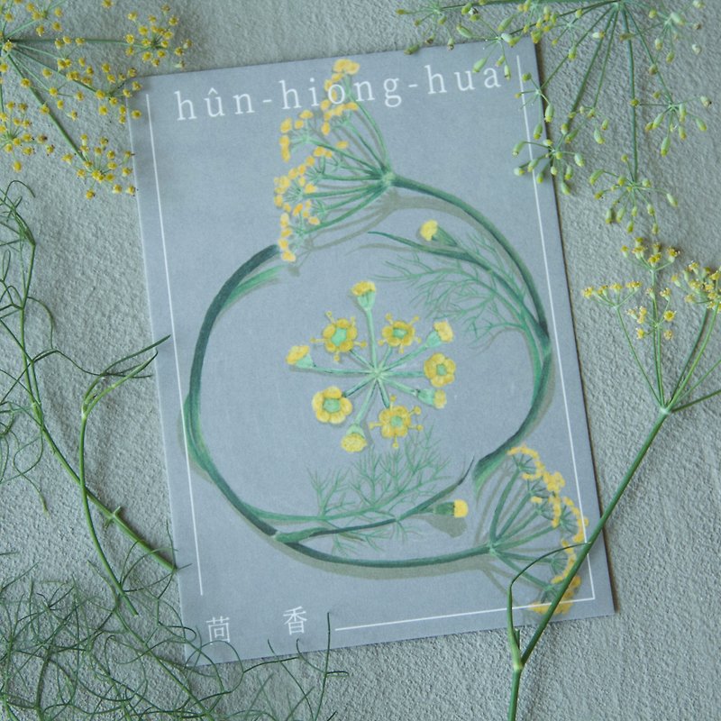 botanical postcards-fennel - Cards & Postcards - Paper Green