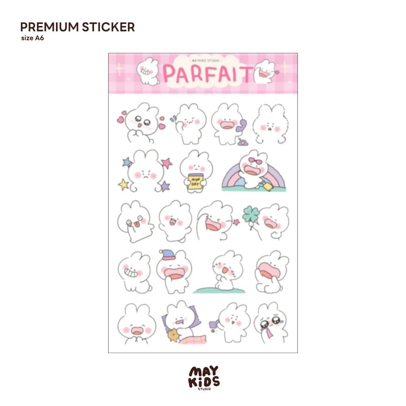 Premium Die-Cut Sticker (Parfait) - 貼紙 - 紙 粉紅色