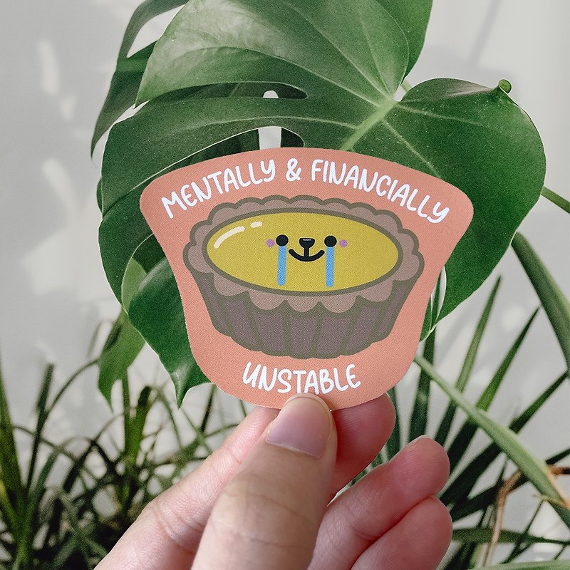 Mentally and Financially Unstable Sticker - Cards & Postcards - Waterproof Material 
