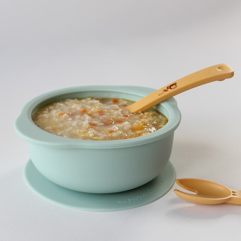 韓國【Mother's Corn】小太陽矽膠餐碗(湖水綠) - 寶寶/兒童餐具/餐盤 - 其他材質 