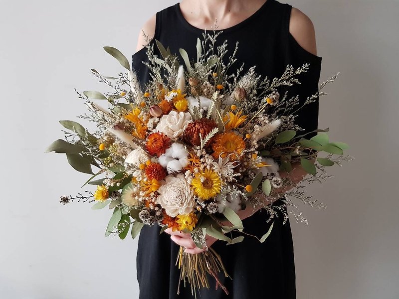 Self-collection, free delivery, please do not place orders | dry bouquets | yellow dry flowers | - Dried Flowers & Bouquets - Plants & Flowers Yellow