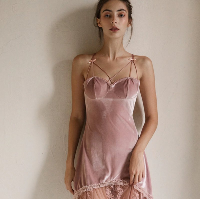 Skinny Short Mini Nightdress Sexy - 睡衣/居家服 - 其他材質 