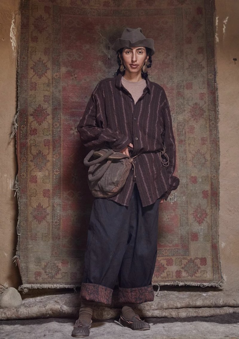 レトロな趣、草木染めコットン製ショルダー＆クロスボディバッグ、パッチワークトート - ショルダーバッグ - その他の素材 ブラウン