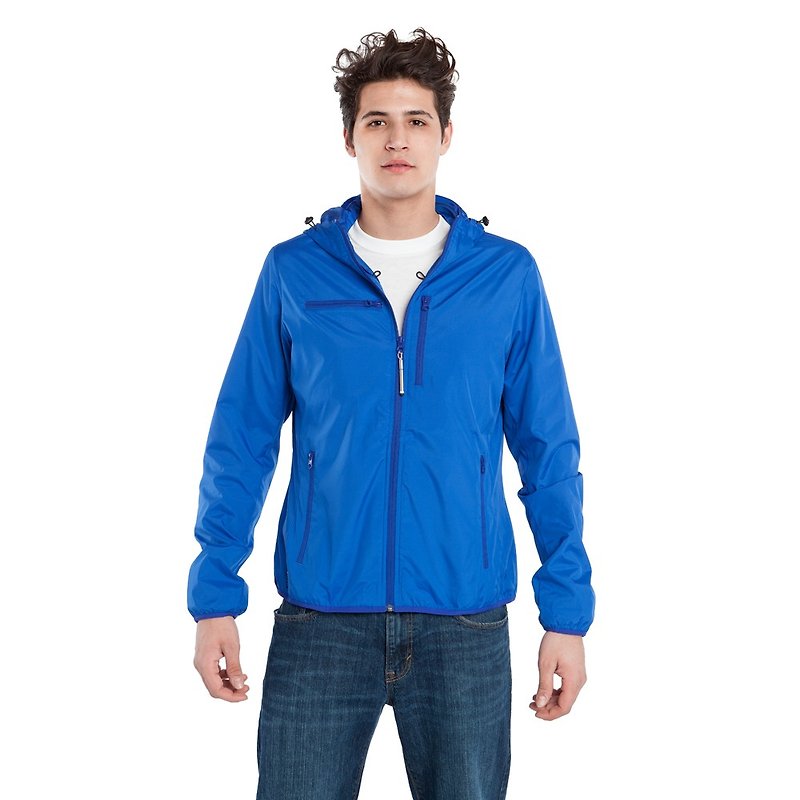 BAUBAX WINDBREAKER versatile windproof jacket type (M) - Blue - เสื้อโค้ทผู้ชาย - วัสดุกันนำ้ สีน้ำเงิน