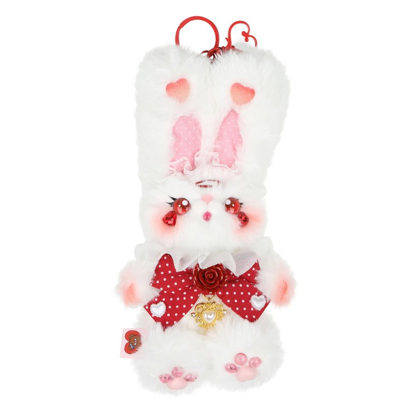 HANDMADE MAKE OVER ROSE BUNNY - 公仔/玩偶 - 棉．麻 白色