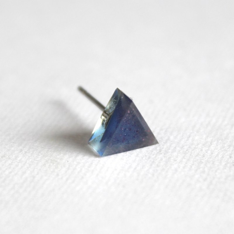 Resin Earrings /  542 / Lilac Wine - Single - ต่างหู - เรซิน สีน้ำเงิน