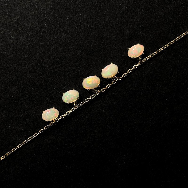 Beyond Tourmalines -  天然蛋白石(1.73ct) 18K黃金手鍊 - 手鍊/手環 - 貴金屬 