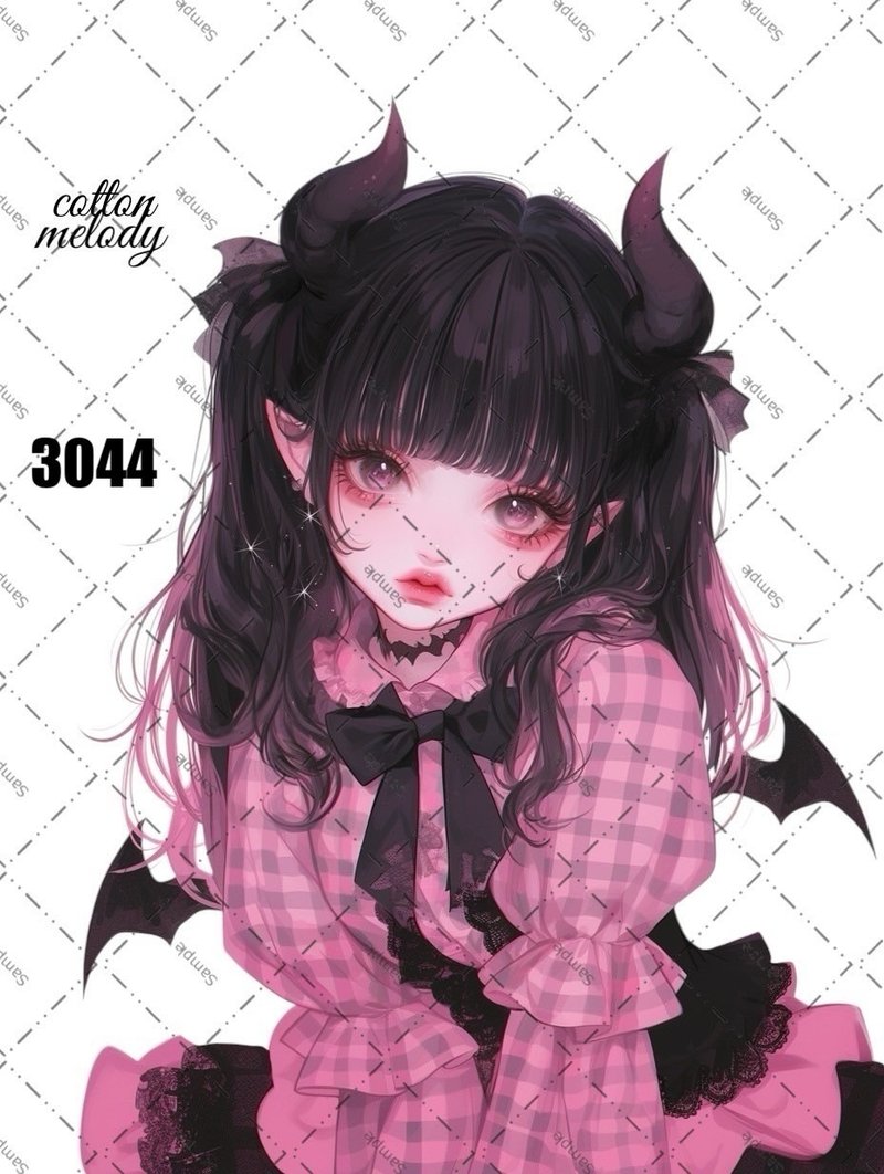 original sticker o.3044 人物ステッカー オリジナルステッカー cotton melody - 貼紙 - 紙 