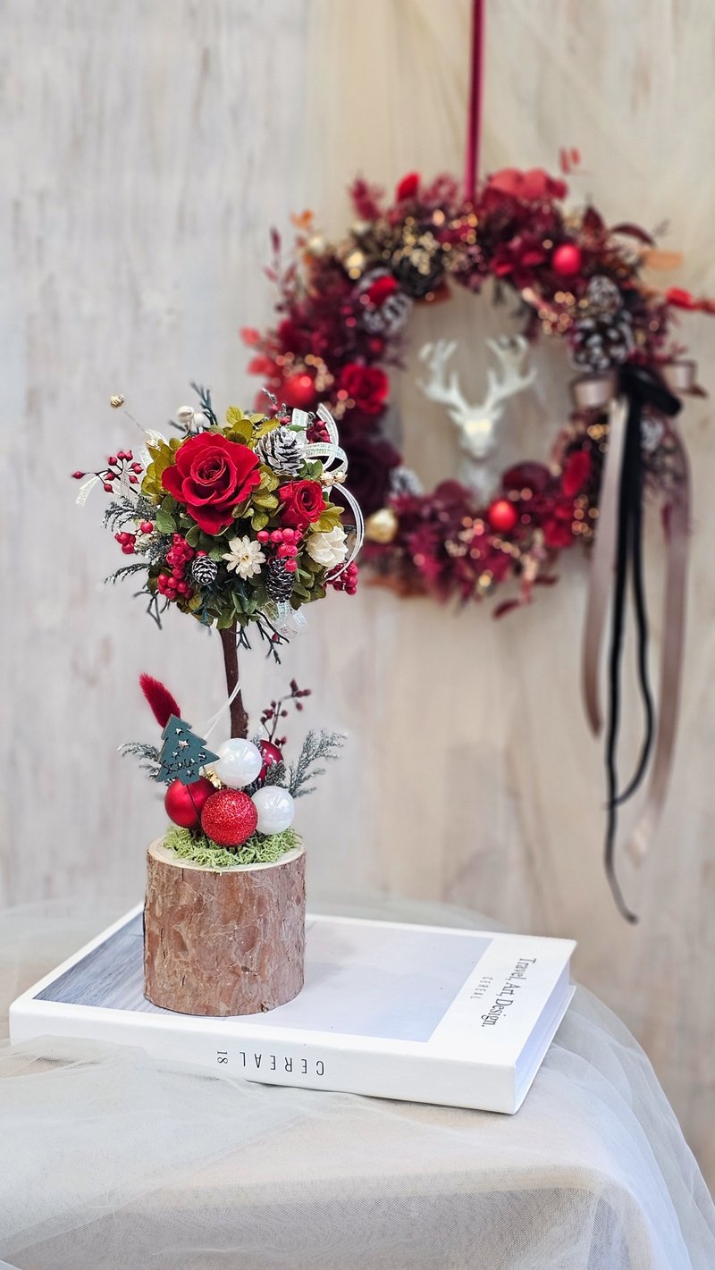 ||Course|| Christmas tree course Christmas bouquet tree Christmas flower frame course experience Banqiao one person - จัดดอกไม้/ต้นไม้ - พืช/ดอกไม้ 