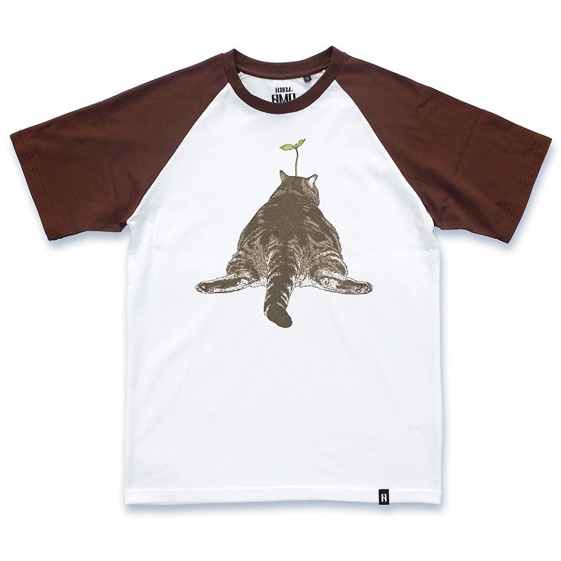 AMO®Original  canned  cotton T-shirt/AKE/Big Butt Cat - เสื้อยืดผู้หญิง - กระดาษ 