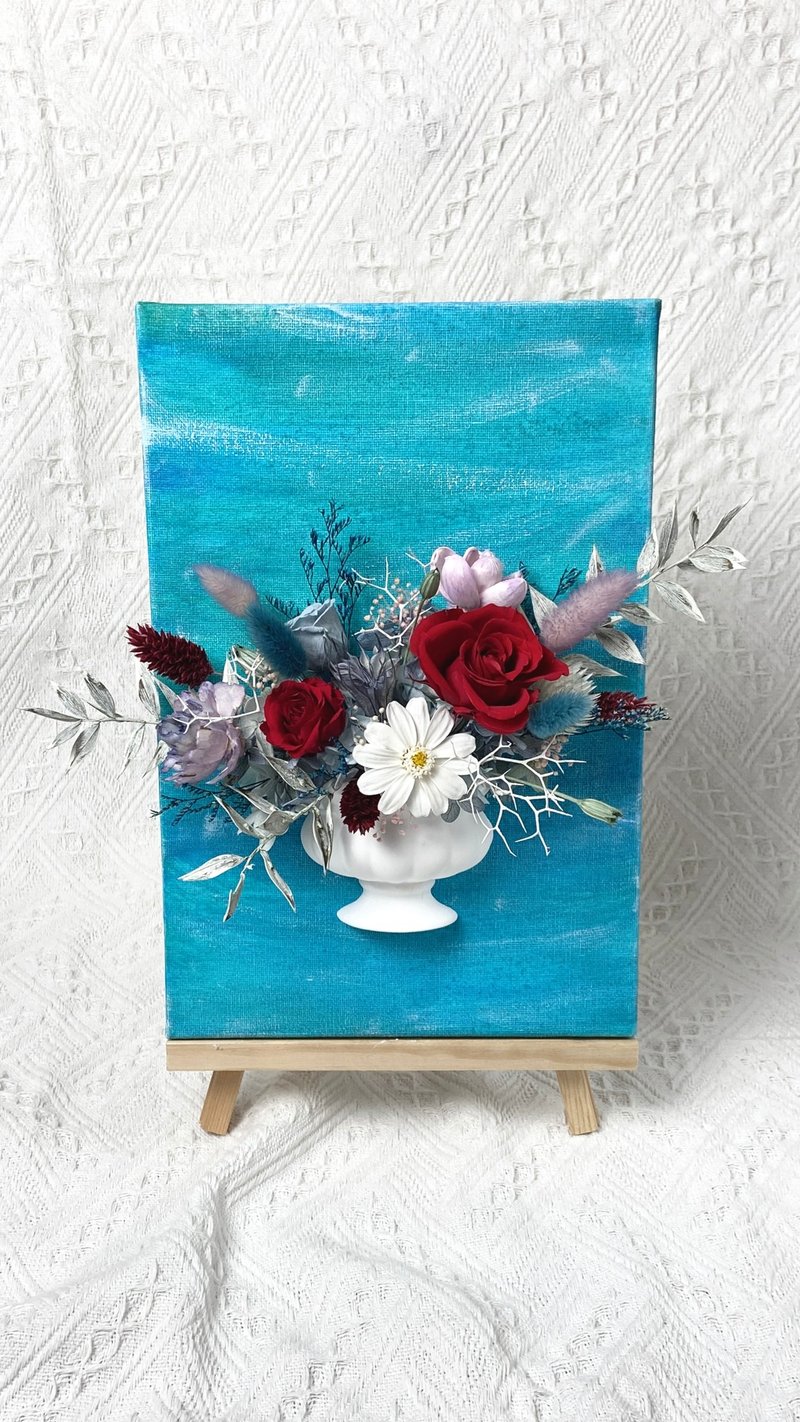 Painting & Flowers -愛麗兒公主-畫布花.母親節禮物 - 乾燥花/永生花 - 植物．花 