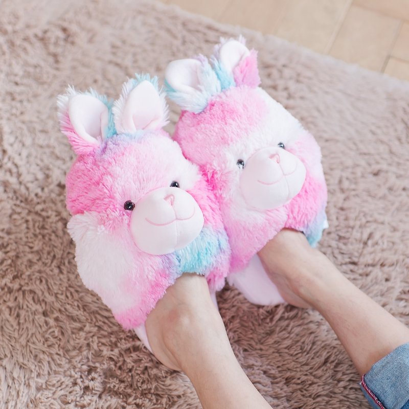 CANDY BEAR Bubblegum Bunny Slippers - Indoor Slippers - Polyester 