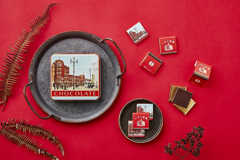 Hayashi Tin Box Chocolate - Chocolate - Other Materials Red