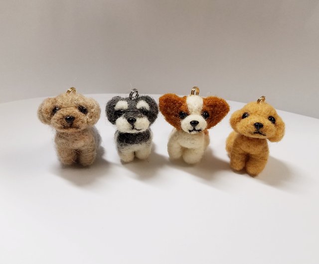 羊毛フェルトキーホルダー ハンドメイド 犬 トイプードル オーダー