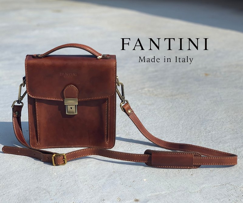 TOAST Retro Vintage Genuine Leather Classic Handbag Italy - Handbags & Totes - Genuine Leather 