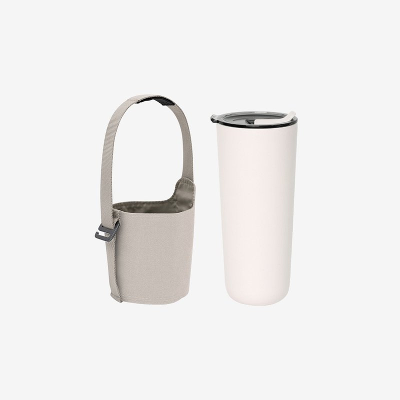 HIDING iN beverage cup (Stone white) - cup bag combination - กระติกน้ำ - สแตนเลส ขาว