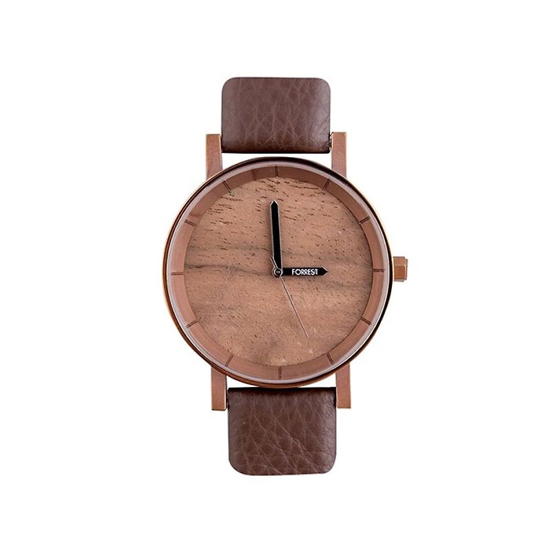 FORREST - 【新款】Copper Wood 棕色木皮 (S) - 女裝錶 - 其他材質 