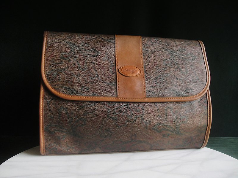 [Old Time OLD-TIME] Early second-hand Davidoff antique bag clutch - Clutch Bags - Other Materials Multicolor