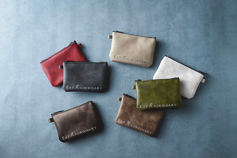 Rock grain - zipper coin purse cool material environmental protection leather wallet small storage recommended SYE