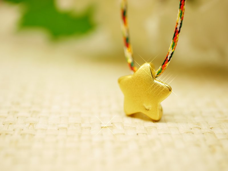 Gold Pendant-Star Pendant Gold Jewelry-Gold 9999 - สร้อยคอ - ทอง 24 เค สีทอง