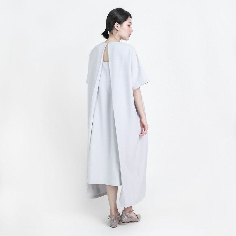 【經典原創】Magritte_馬格利特結構洋裝_CLD000_灰 - 連身裙 - 棉．麻 灰色