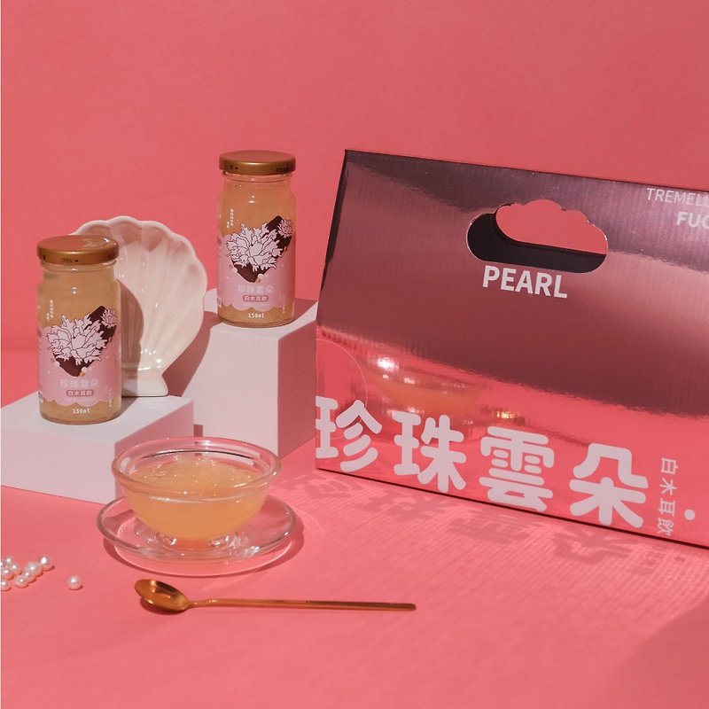 Pearl Cloud White Fungus Drink_Pink 4 Pack Gift Box - 健康食品・サプリメント - 紙 ピンク