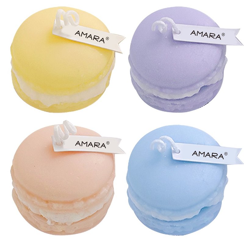 AMARA ムカフレグランスシリーズ マカロンキャンドル 4個セット - キャンドル・燭台 - その他の素材 多色