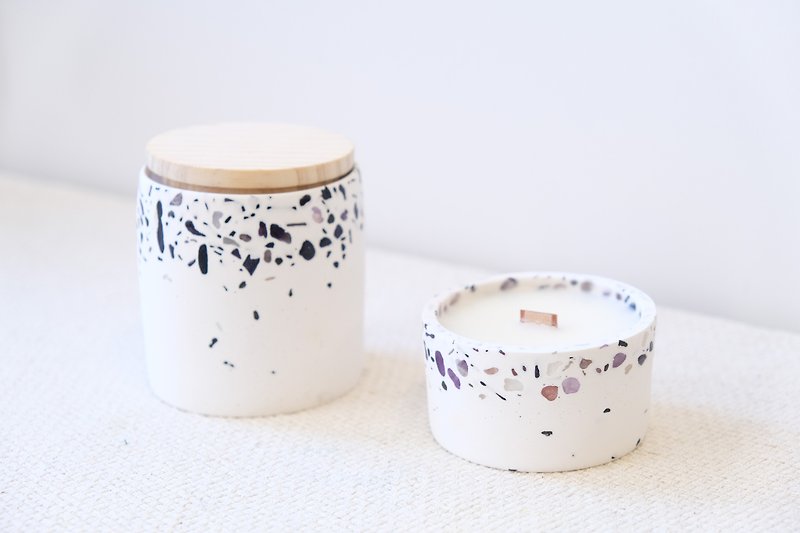 Terrazzo Container Candle - Kaoru - Candles & Candle Holders - Wax 