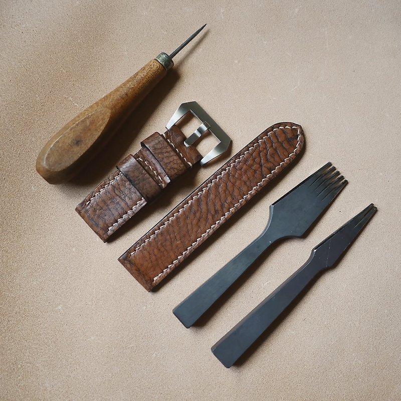 panerai leather watch strap - Watchbands - Genuine Leather Brown