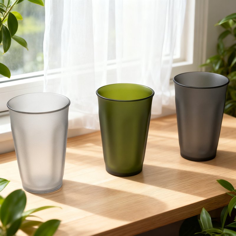 【哩皿生活】冷飲隨行杯3入組 水杯 茶杯 咖啡杯 環保杯 - 咖啡杯/馬克杯 - 塑膠 透明