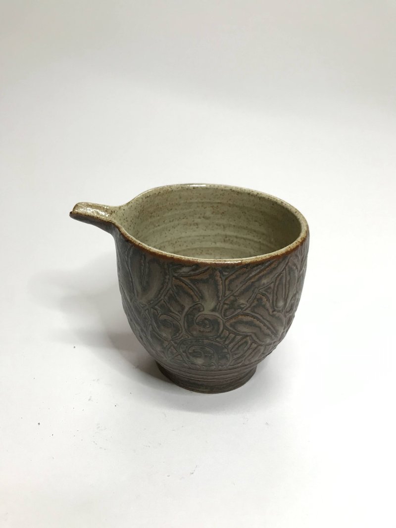 曾永鴻  灰釉刻花茶海 - 茶壺/茶杯/茶具 - 陶 