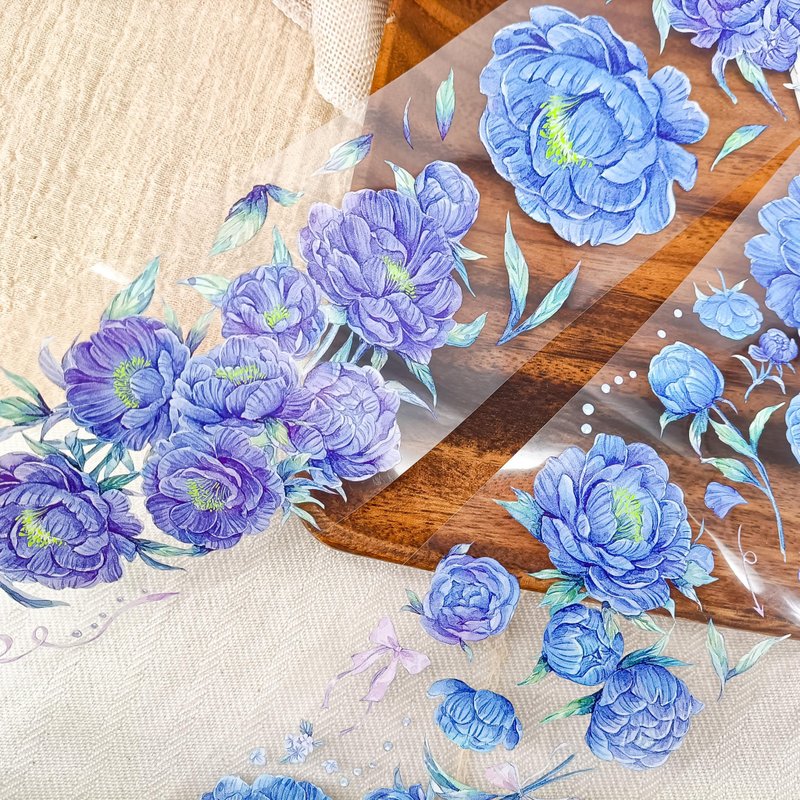 120 芍藥幽幻 Paeonia lactiflora 2 / 紙膠帶 Masking Tape - 紙膠帶/和紙/PET - 塑膠 多色