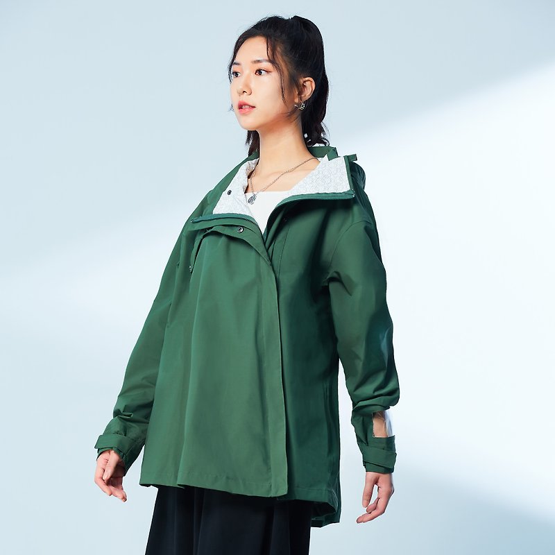 Slashorti slanted raincoat_Olive Green - Umbrellas & Rain Gear - Waterproof Material Green