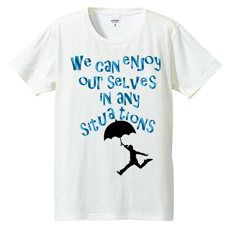 T-shirt / Rain - เสื้อยืดผู้ชาย - ผ้าฝ้าย/ผ้าลินิน ขาว