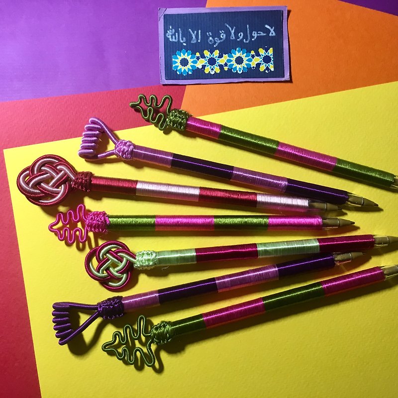 Morocco hand cactus fiber French BIC pen - Ballpoint & Gel Pens - Plants & Flowers Multicolor