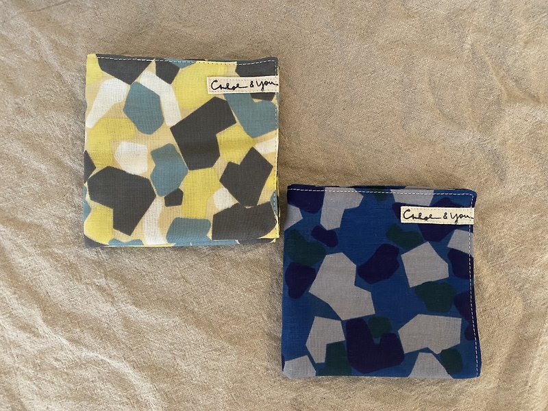Double yarn handkerchief (color block) - Handkerchiefs & Pocket Squares - Cotton & Hemp 