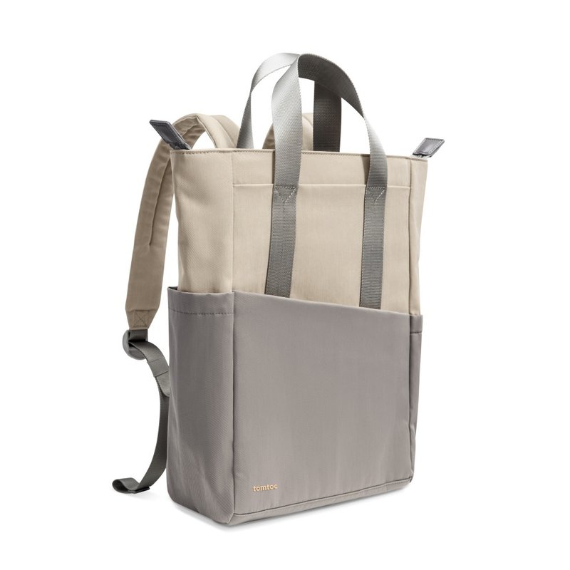 Tomtoc Light Travel Series• Geometric Backpack Oatmeal Gray - Backpacks - Polyester Gray