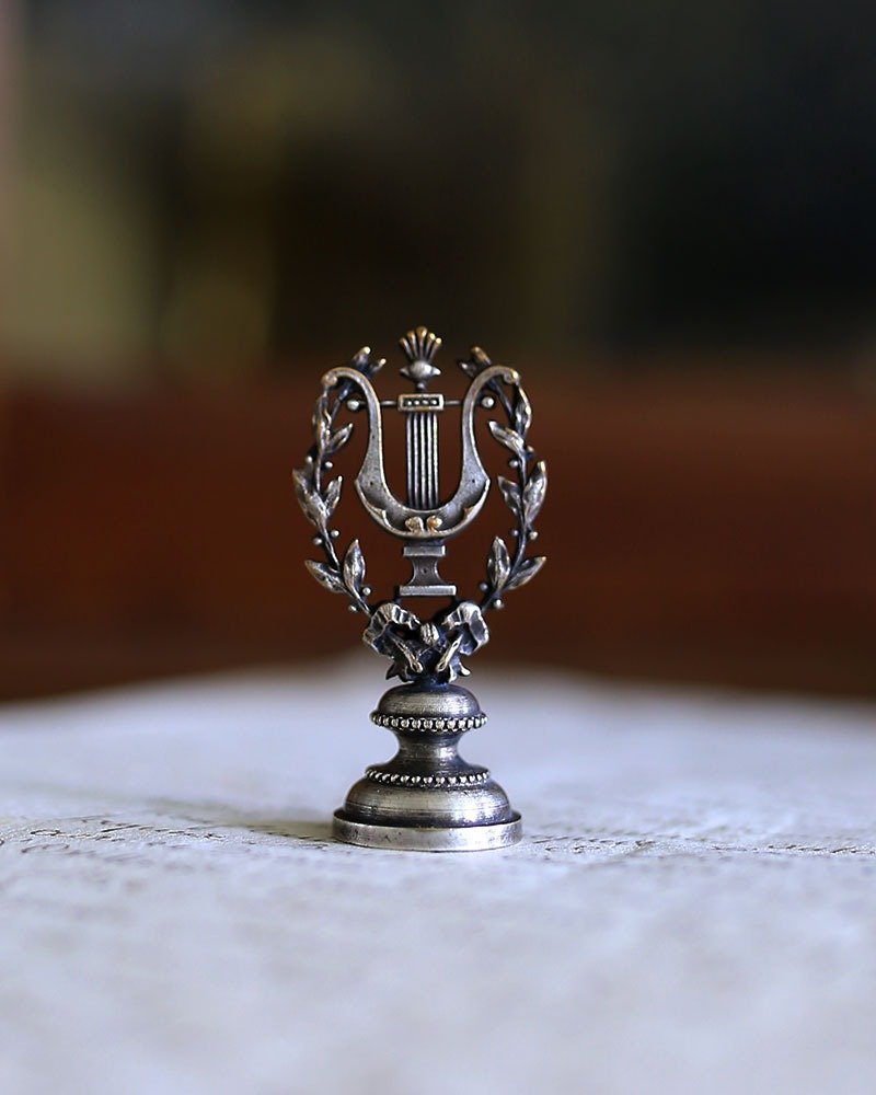 法國 LYRE 里拉琴 古董封蠟章 火漆章 waxseal - 其他 - 其他金屬 銀色