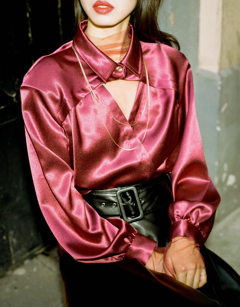 Two Chains 系列 蛇雙條項鏈 玫瑰金 - 項鍊 - 銅/黃銅 粉紅色