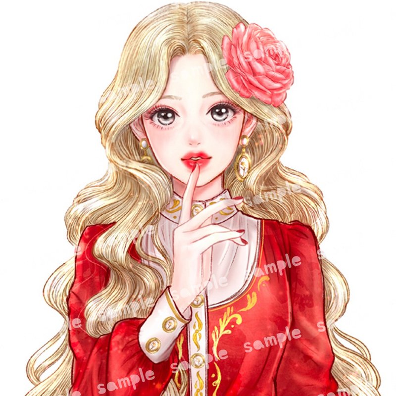 ranunculus sticker - 貼紙 - 紙 
