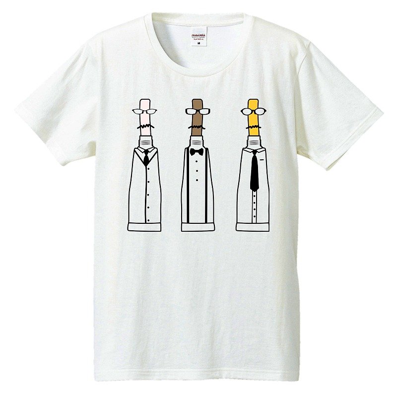 Tシャツ / paint man - T 恤 - 棉．麻 白色