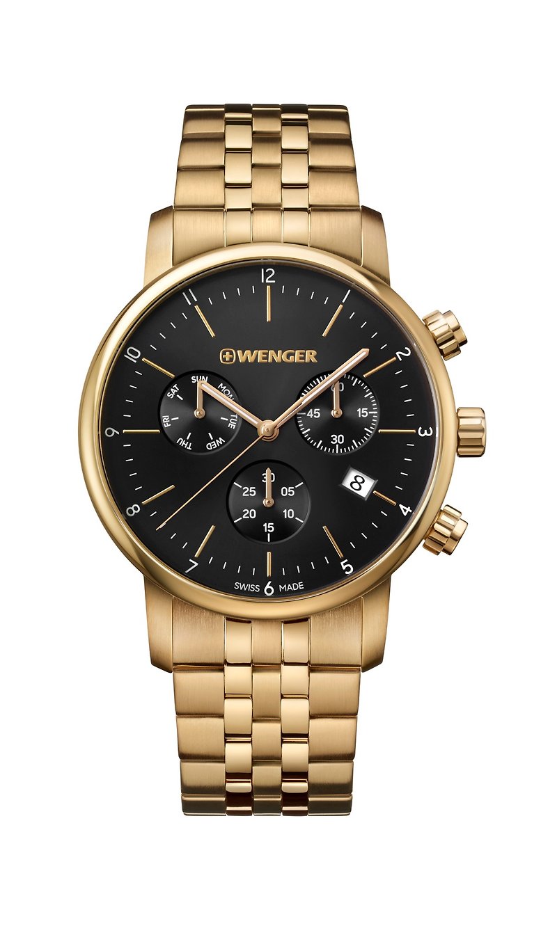 Wenger 都會系列- 計時腕錶 - 男錶/中性錶 - 不鏽鋼 金色