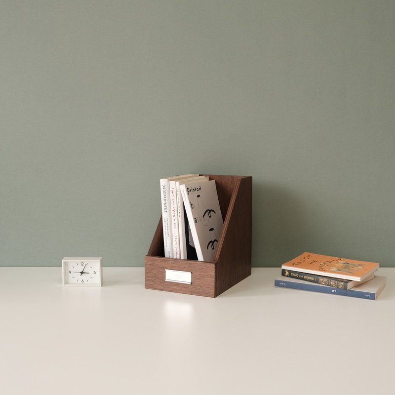 Collecto-Box 3 : Desk book organizer - Storage - Wood Brown