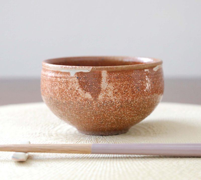 チタンマット釉の飯碗 ３ - 碗 - 陶 咖啡色